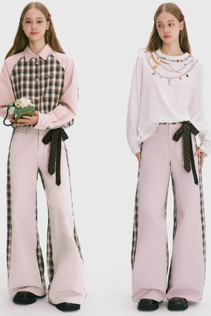 Patchwork Cotton Pants