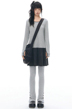 Patchwork Knit Dress