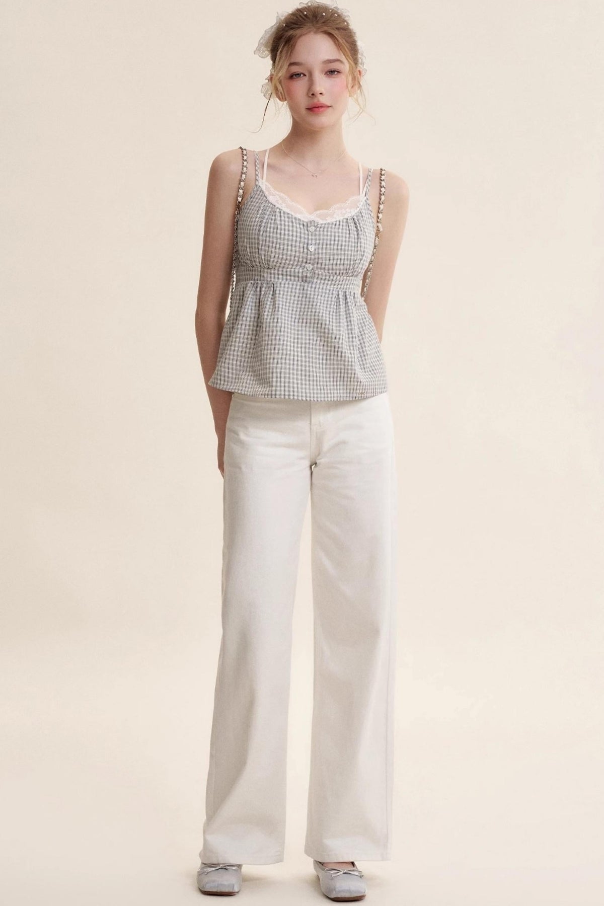 Patchwork Lace Camisole Set-Up