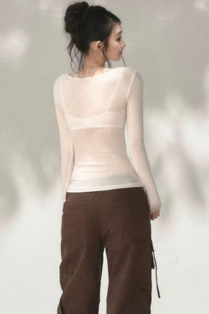 Patchwork Lace Knit Top