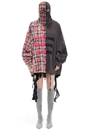 Patchwork Plaid Hoodie