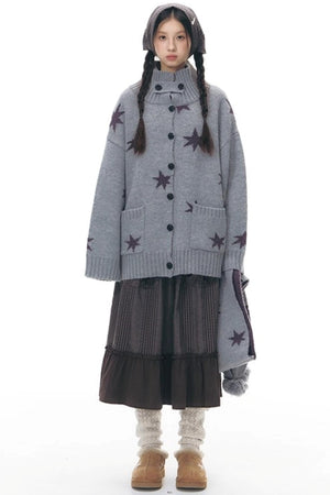 Patchwork Ruffled Umbrella Skirt
