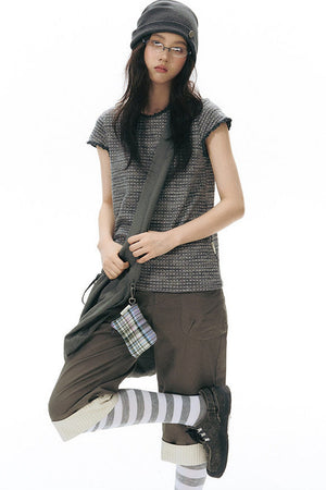 Patchwork Straight Leg Pants