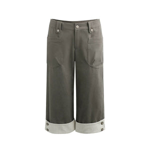 Patchwork Straight Leg Pants