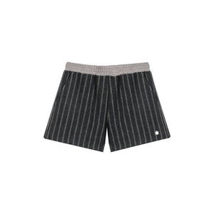 Patchwork Tweed Bootcut Shorts