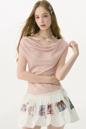 Peach Pink Chain T-Shirt