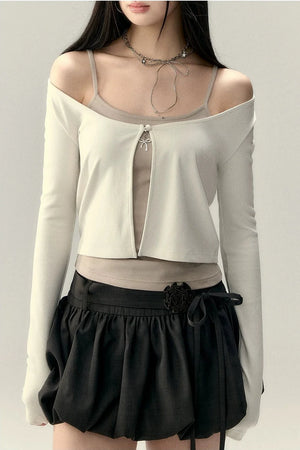 Pendant Blouse Vest Set