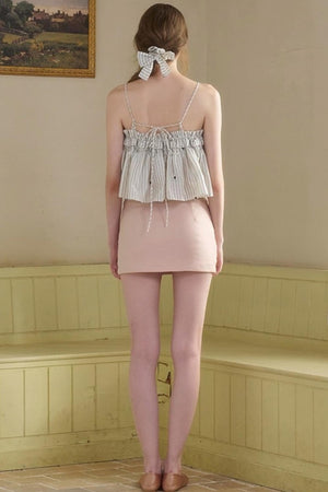 Penny Striped Suspender Pants Set-Up