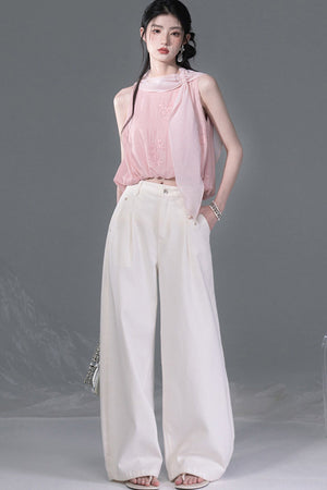 Peony Ribbon Top and Skirt Set