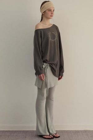 Personalized Slouchy Tie Sweatshirt