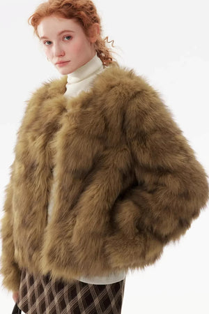 Pine-Soft Velvet Fur Coat