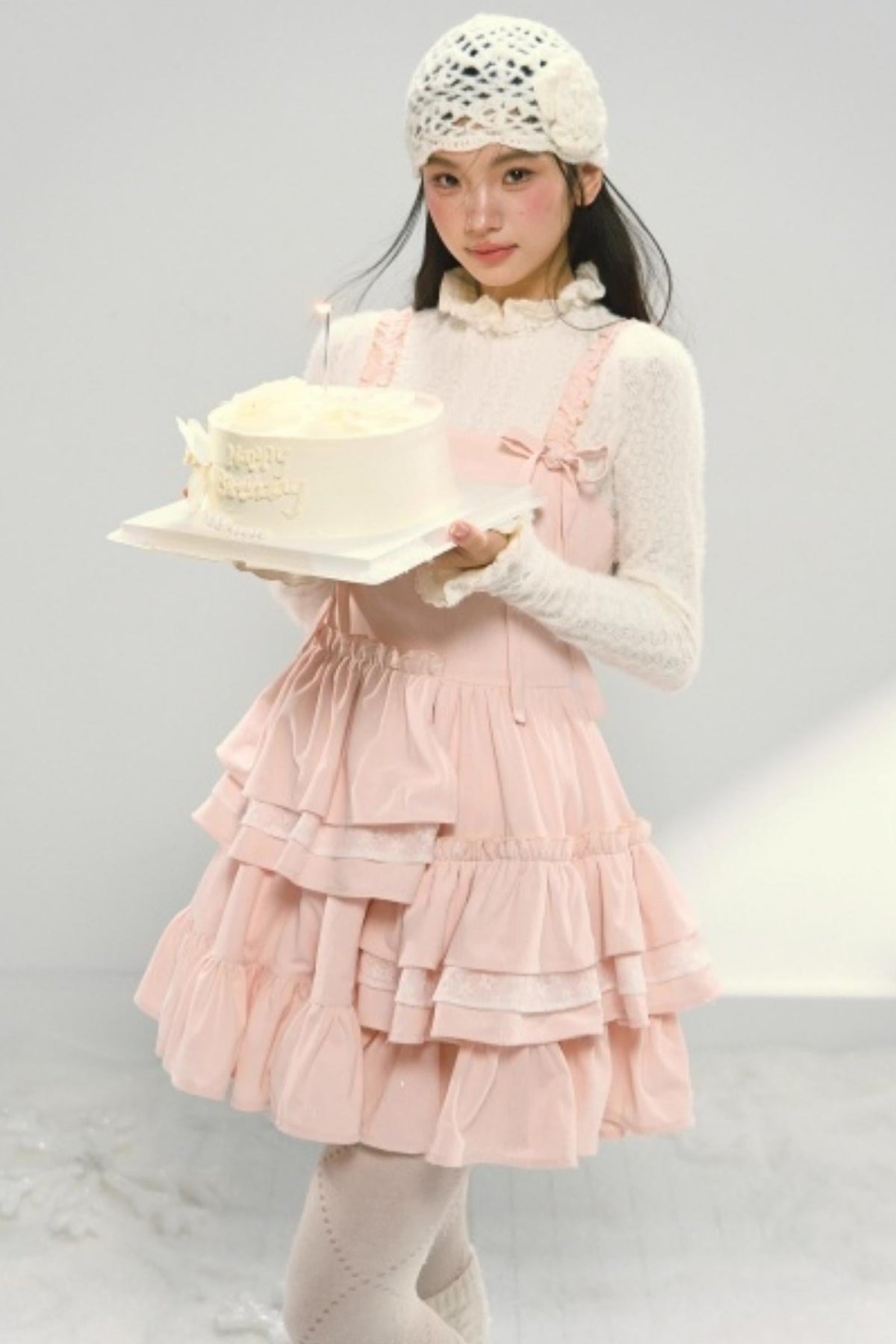 Pink Corduroy Princess Dress