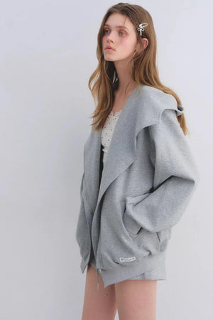 Pink Hooded Zip-Up Jacket Set-Up