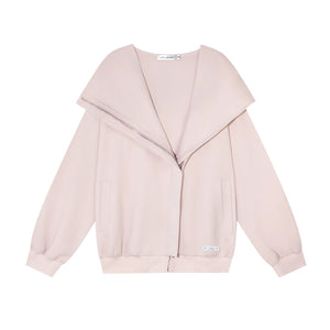 Pink Hooded Zip-Up Jacket Set-Up