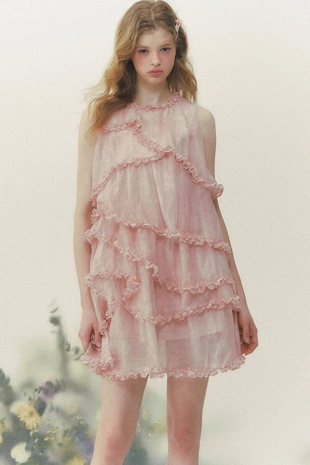 Pink Mist Layered Dress