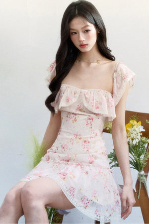 Pink Mist Off-Shoulder Dress