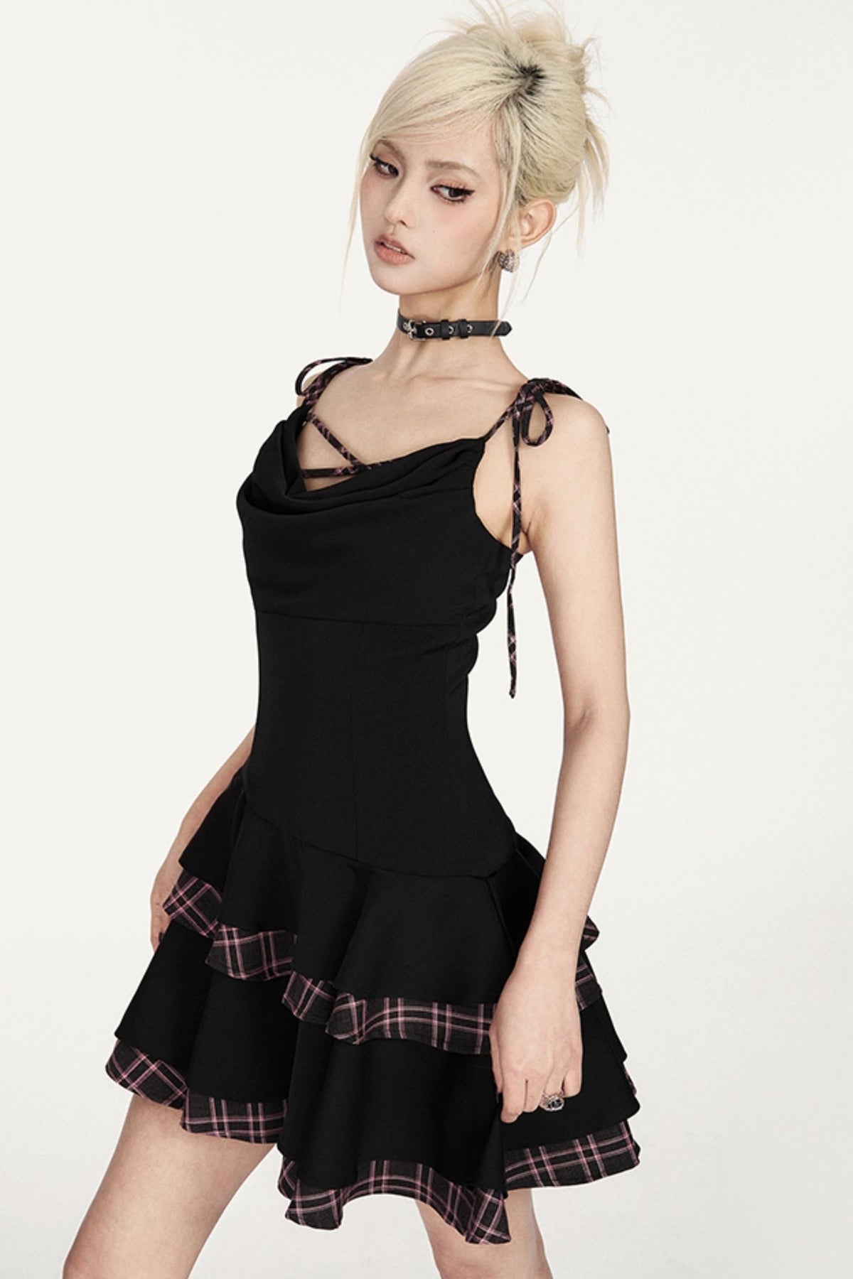 Pink Plaid Swing Dress