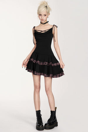 Pink Plaid Swing Dress