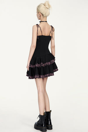 Pink Plaid Swing Dress