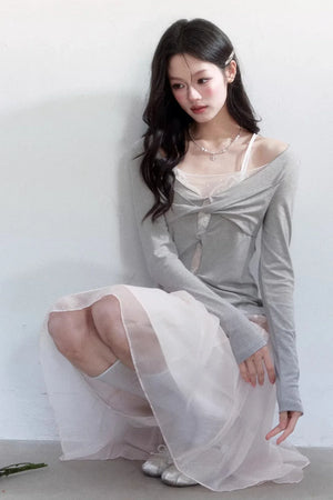 Pink Sheer Spring Skirt