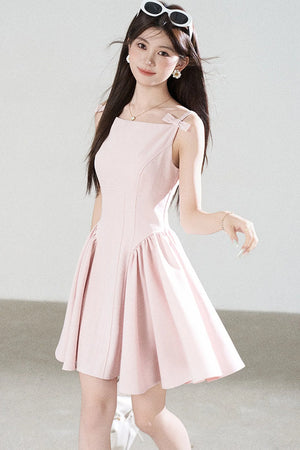 Pink Strap A-Line Dress