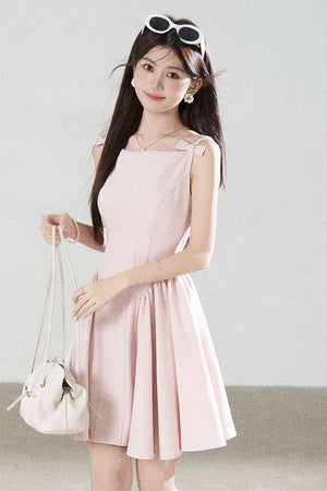 Pink Strap A-Line Dress
