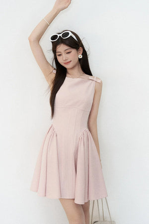 Pink Strap A-Line Dress