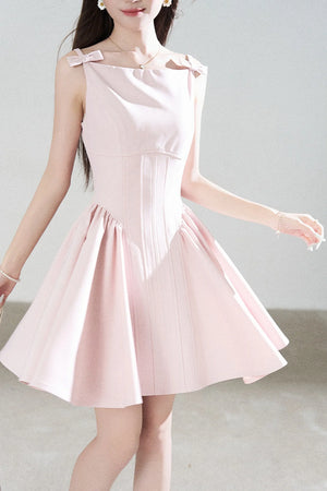 Pink Strap A-Line Dress