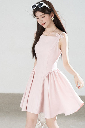 Pink Strap A-Line Dress