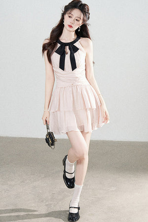 Pink Tencel A-Line Dress