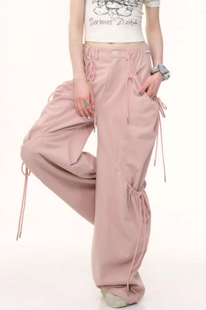 Pink Wide-Leg Trousers