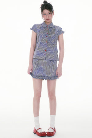 Plaid A-line Skirt