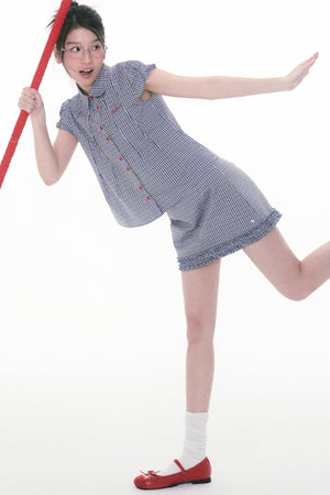 Plaid A-line Skirt