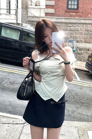 Plaid Bodycon Mini Skirt