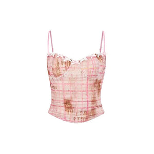 Plaid Bow Design Camisole Top