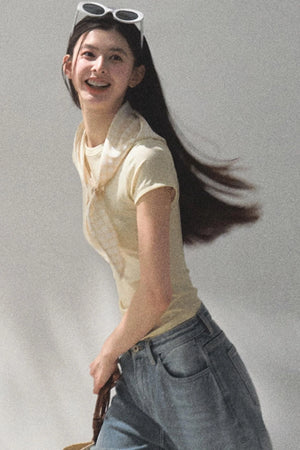 Plaid Cotton Tee