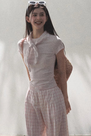 Plaid Cotton Tee