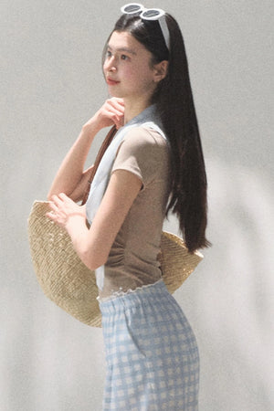 Plaid Cotton Tee