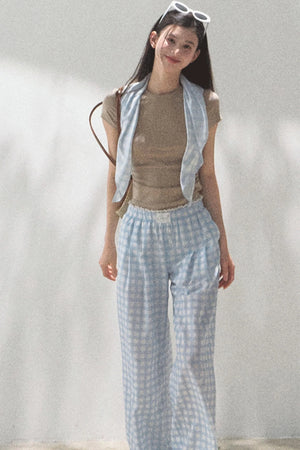 Plaid Cotton Tee