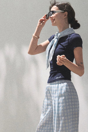 Plaid Cotton Tee