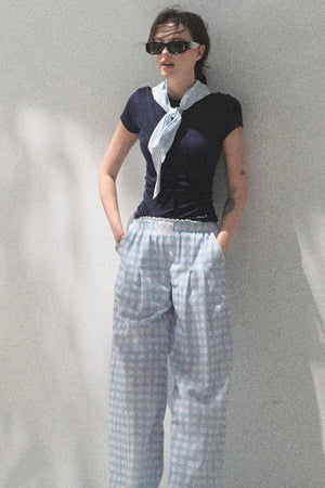Plaid Cotton Tee
