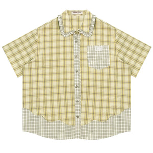 Plaid Doll Collar Shirt