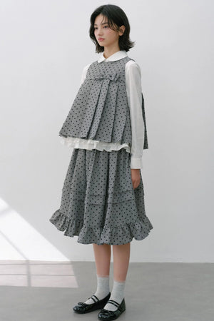 Plaid Flower Skirt Set-Up