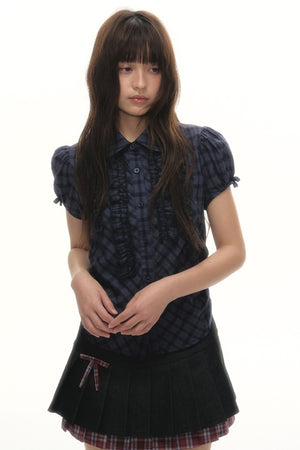 Plaid Lace Summer Shirt