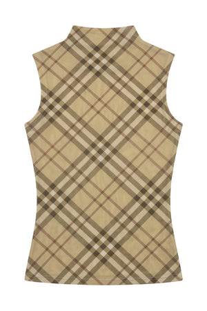 Plaid Mesh Vest and Midi Skirt Set-Up
