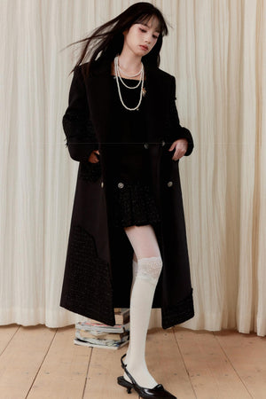 Plaid Metal Chain A-Line Skirt