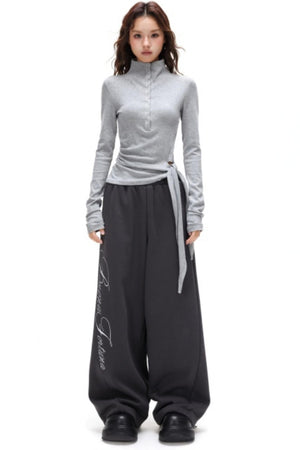 Plaid Patchwork Fleece-Lined Pants