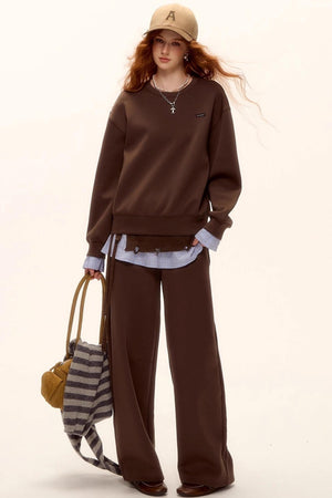 Plaid Patchwork Sweater Set-Up