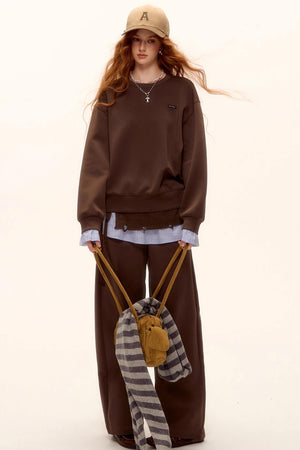 Plaid Patchwork Sweater Set-Up