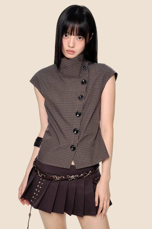 Plaid Retro Summer Blouse